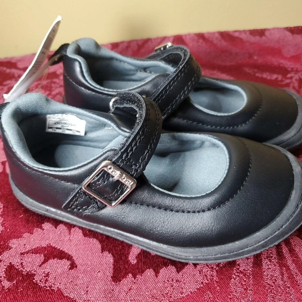 OshKosh 7 Mary Jane Kids Black Piknic Uniform Dress Shoes OF20U02H School Shoes